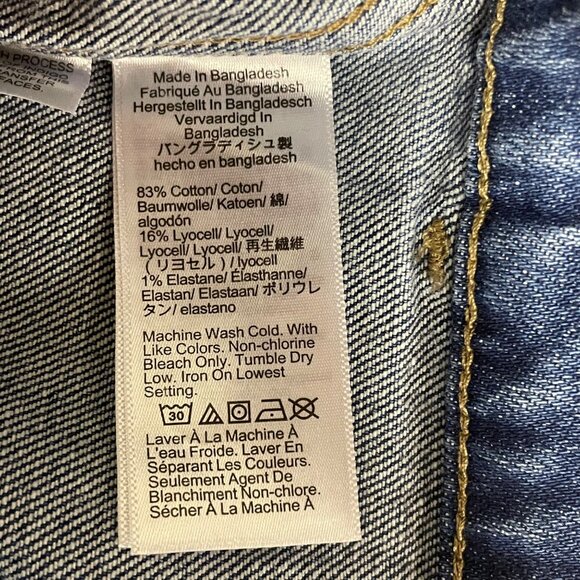 J. Crew Factory Cropped Patch Pocket Utility Jeans Blue Sz 27 PETITE - Picture 8 of 10